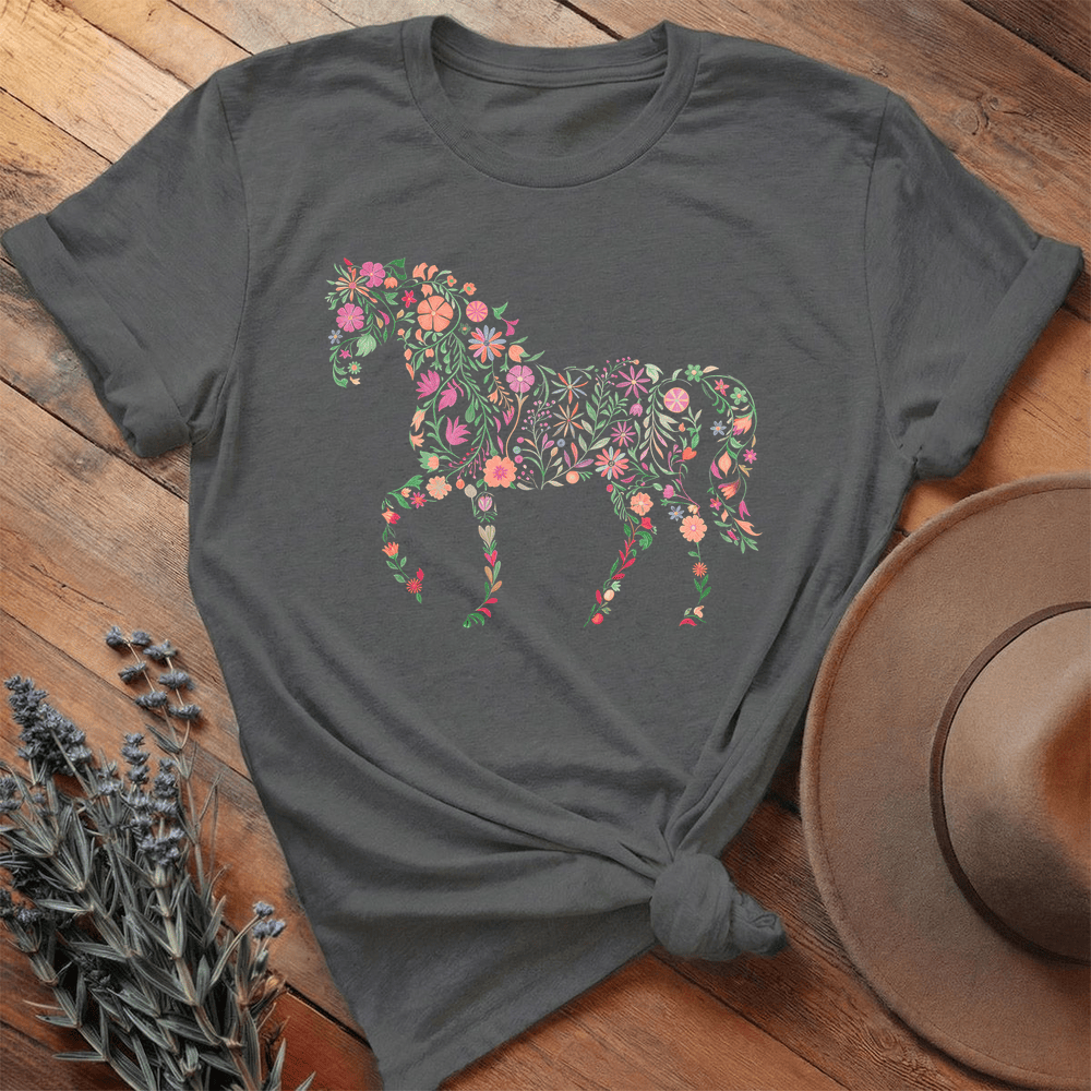 Flower Horse - Premium Lightweight Tee - Asphalt