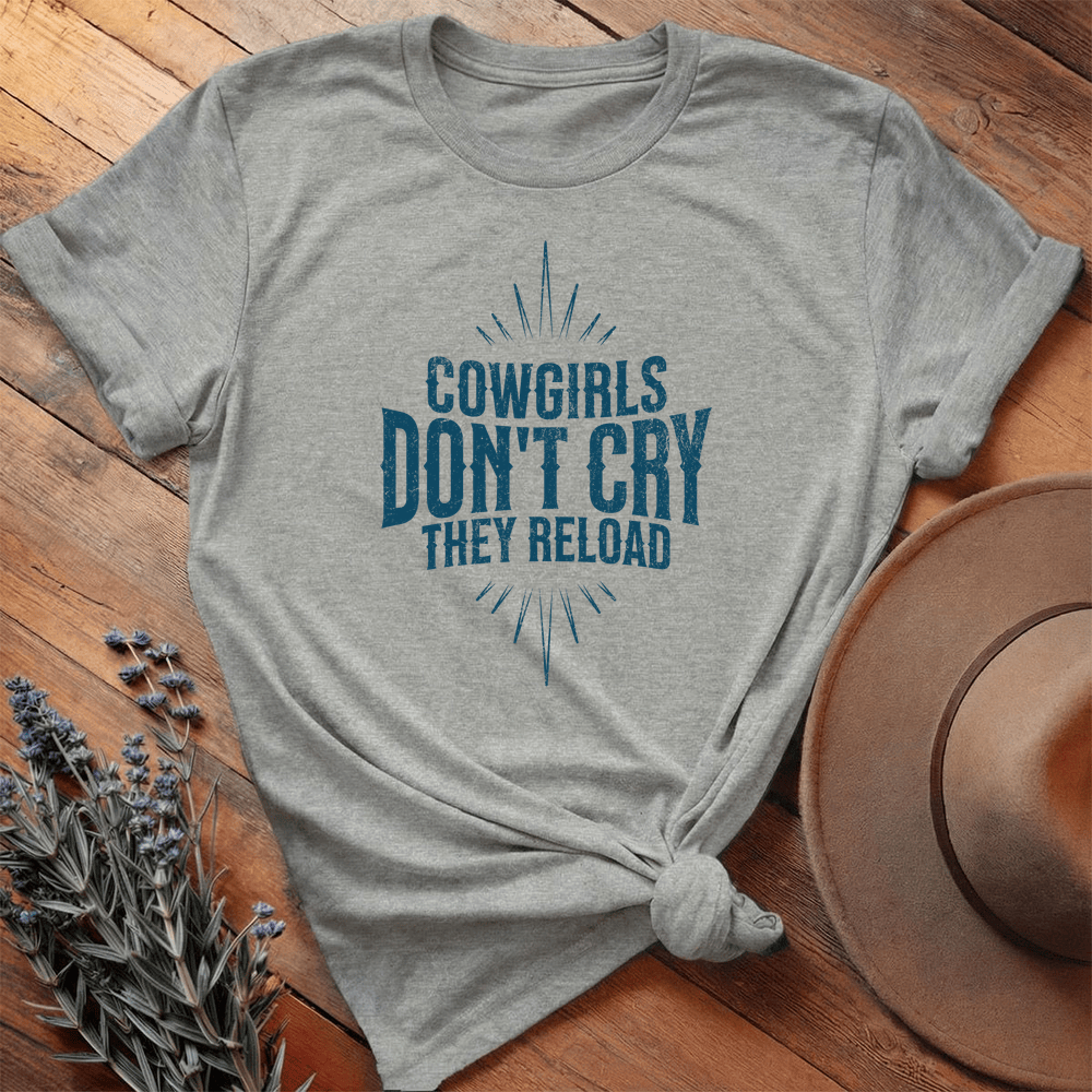 Cowgirls don't Cry - Premium Lightweight Tee - Athletic Heather