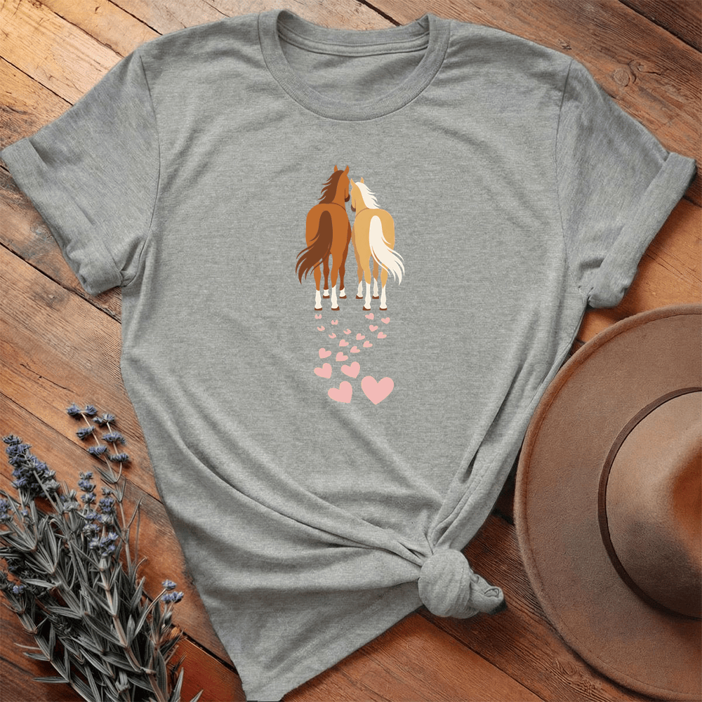 Heart Hoofprint2 Art Light - Athletic Heather