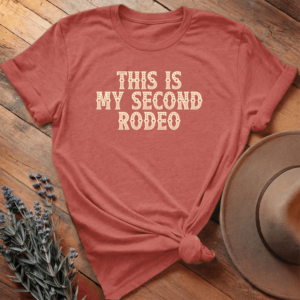 This is my Second Rodeo - Premium Lightweight Tee - Heather Clay