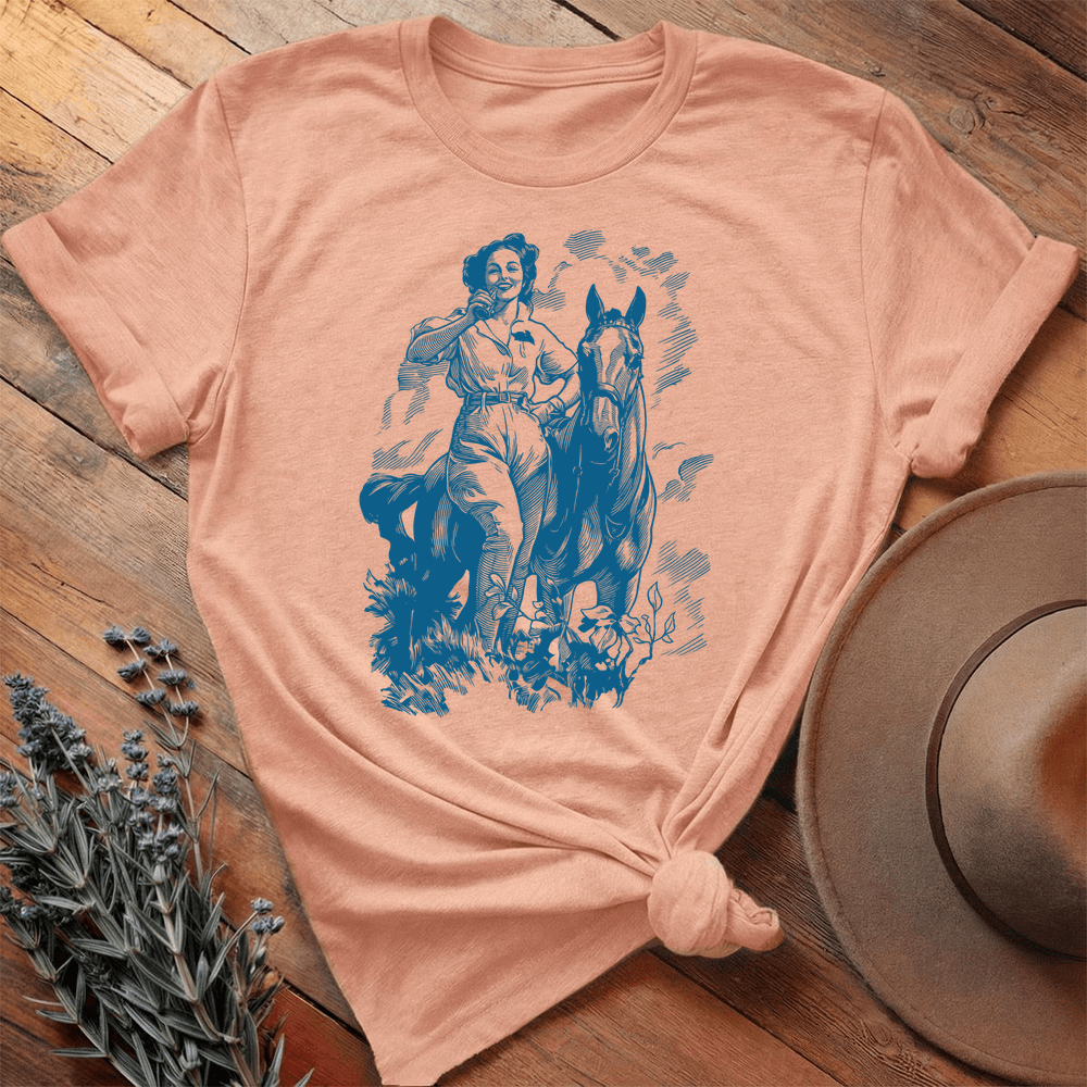 Vintage Art 2 - Premium Lightweight Tee - Heather Peach