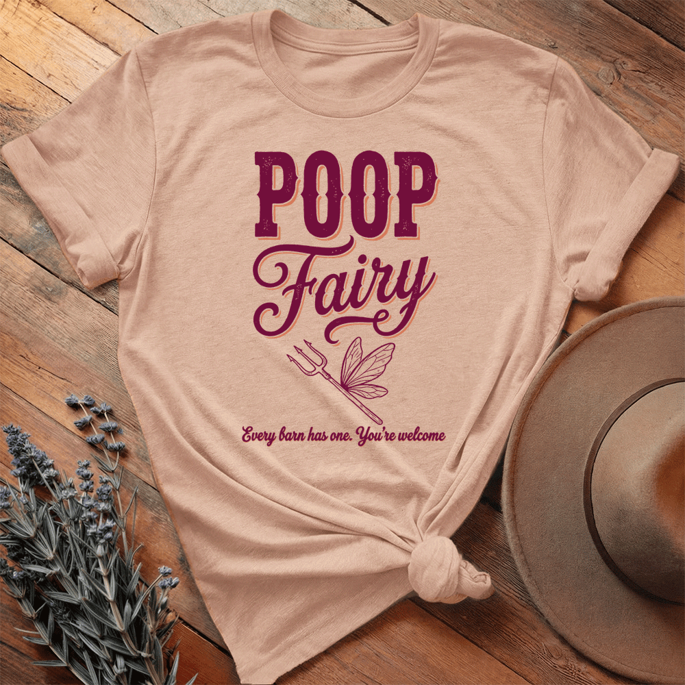 Poop Fairy 2 - Premium Lightweight Tee - Heather Peach
