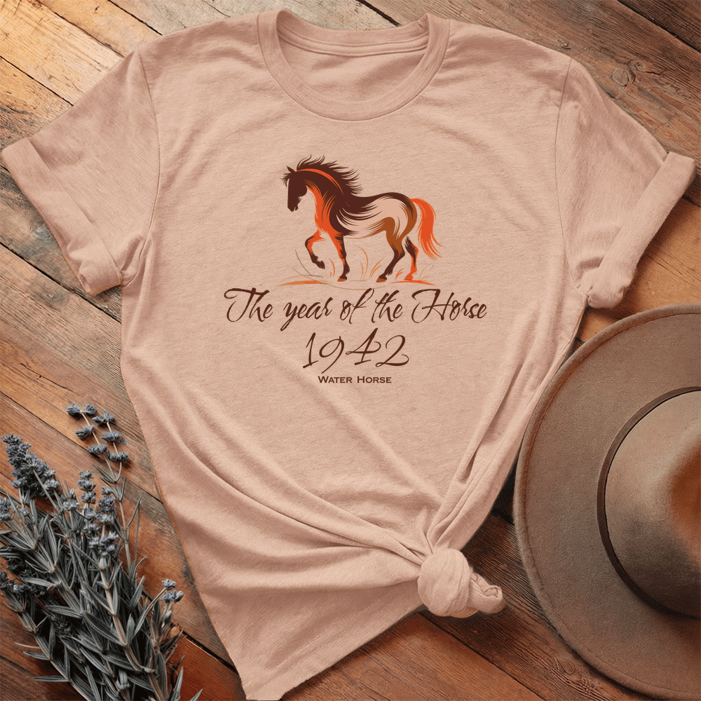 Year Of The Horse 1942 - Lightweight Tee - Heather Peach