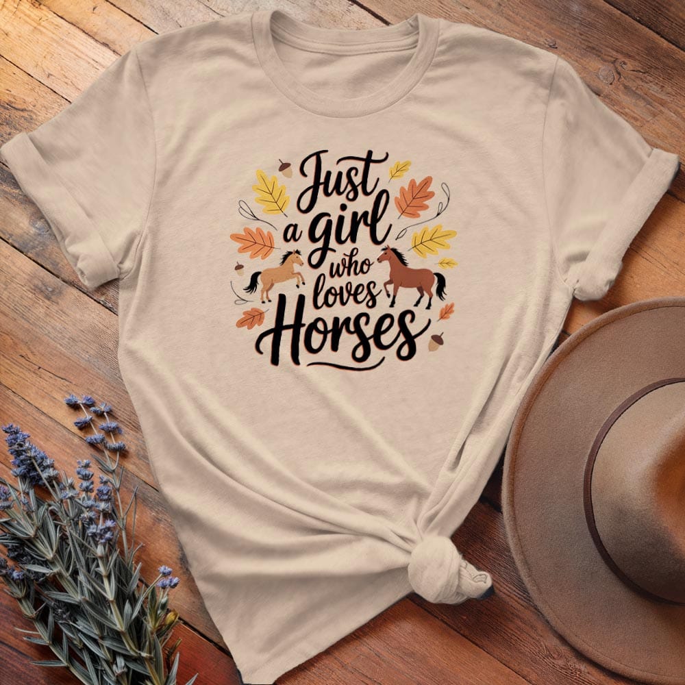 Just a Girl Who Love Horses Fall - Relaxed Tee