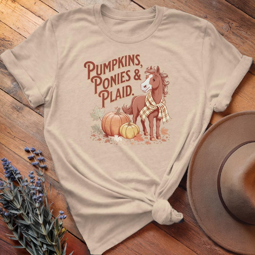 Pumpkins, Ponies & Plaid - Relaxed Tee