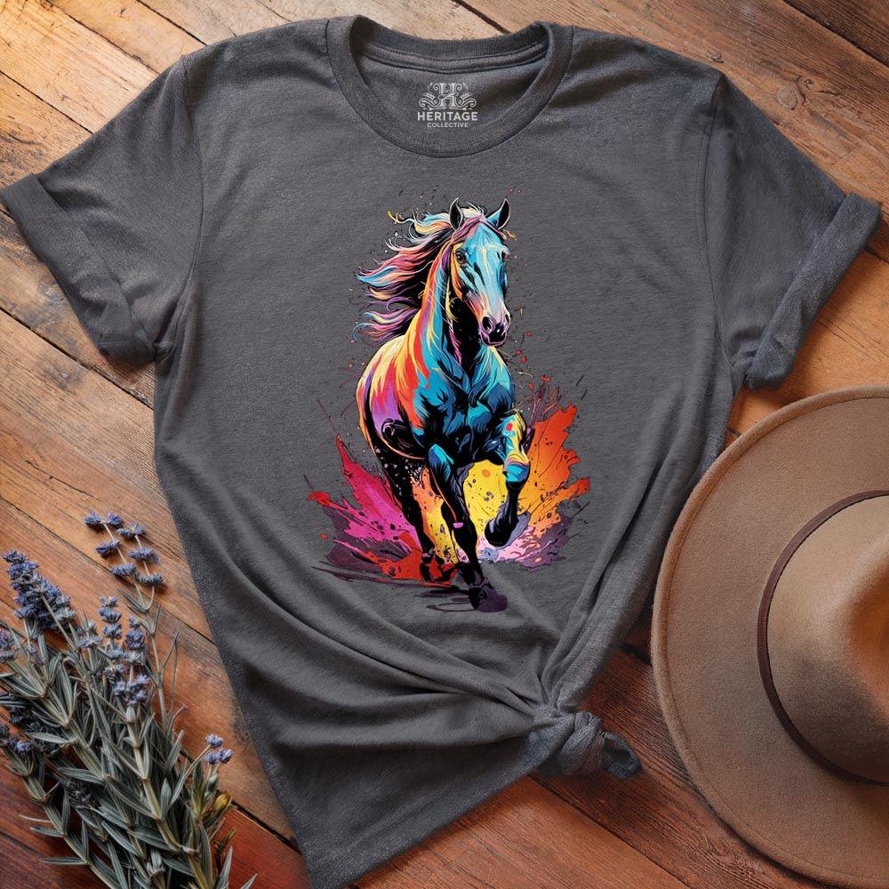 Colorful Horse Art - Relaxed Tee