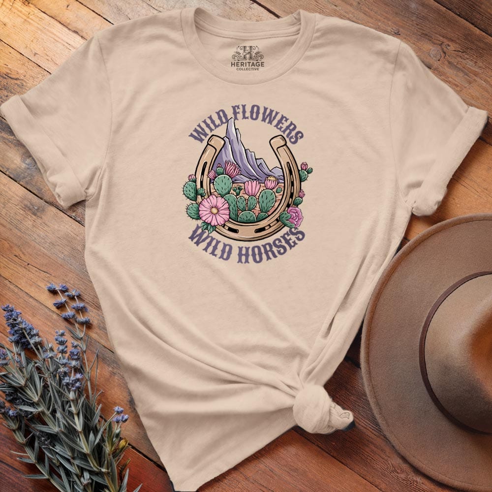 Wild Flowers, Wild Horses - Relaxed Tee