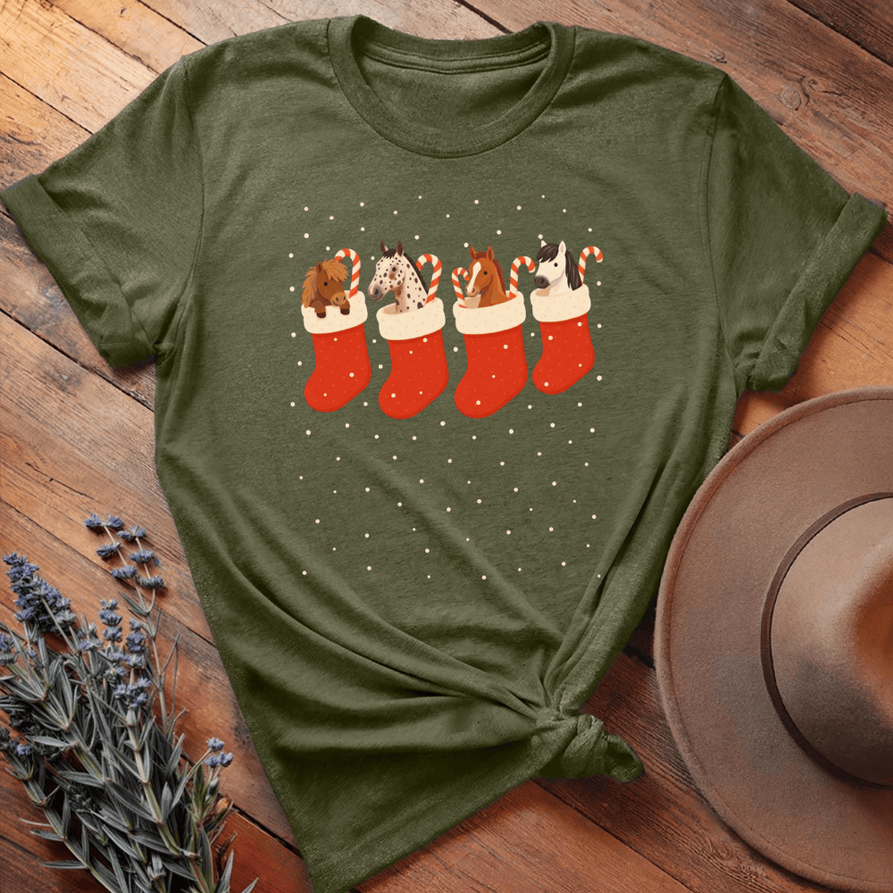 Xmas Horses Gift - Military Green