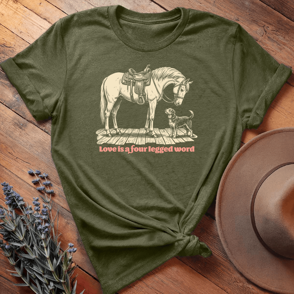 Vintage Horse Dog 10 - Military Green