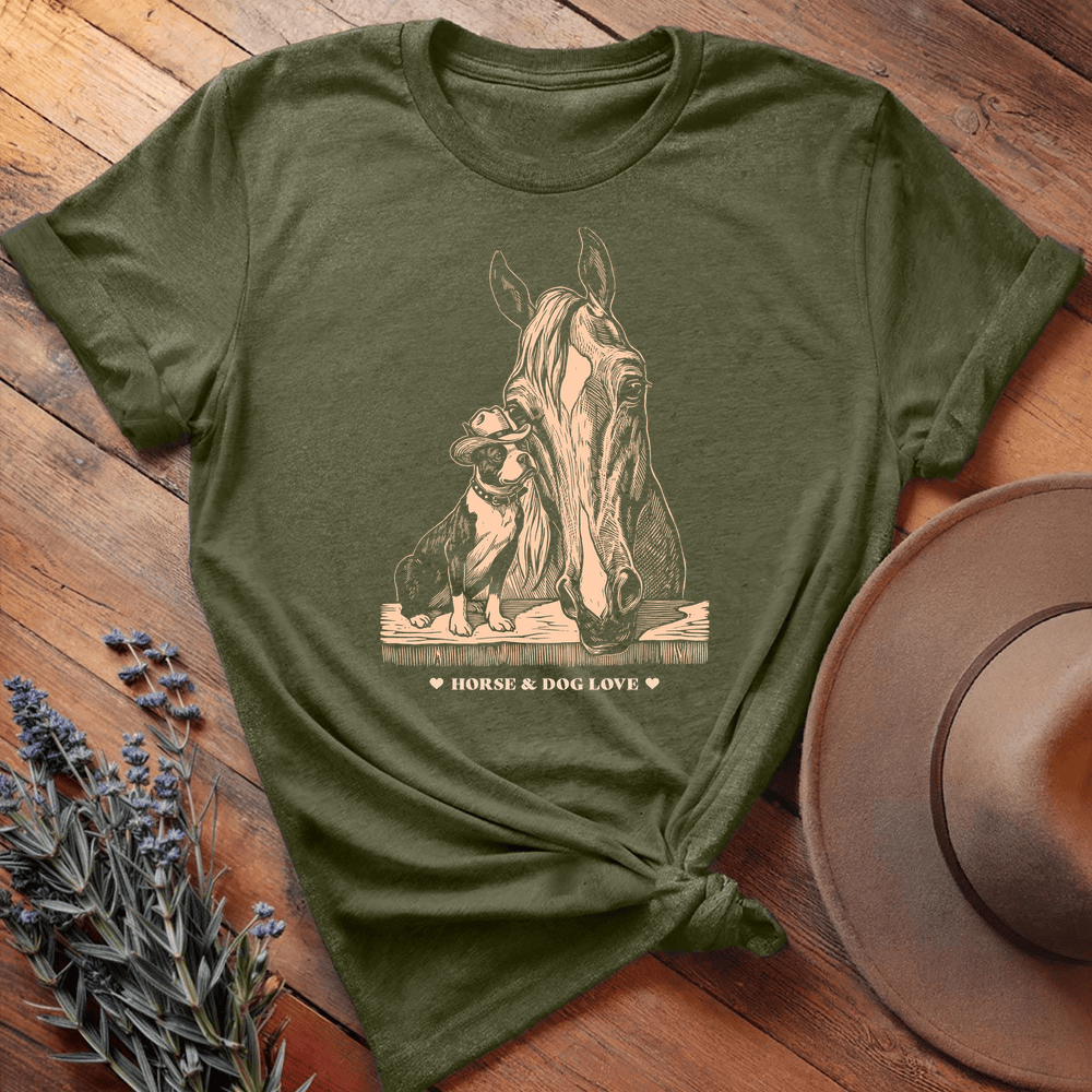 Vintage Horse Dog 9 - Military Green