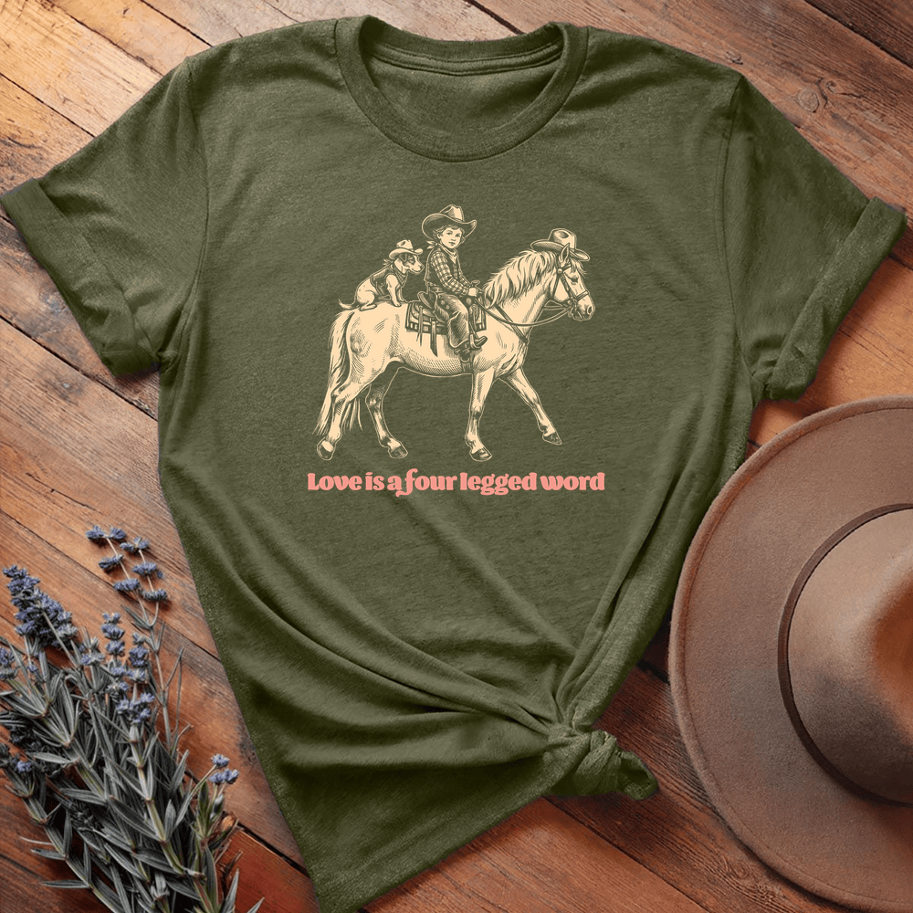 Vintage Horse Dog 8 - Military Green