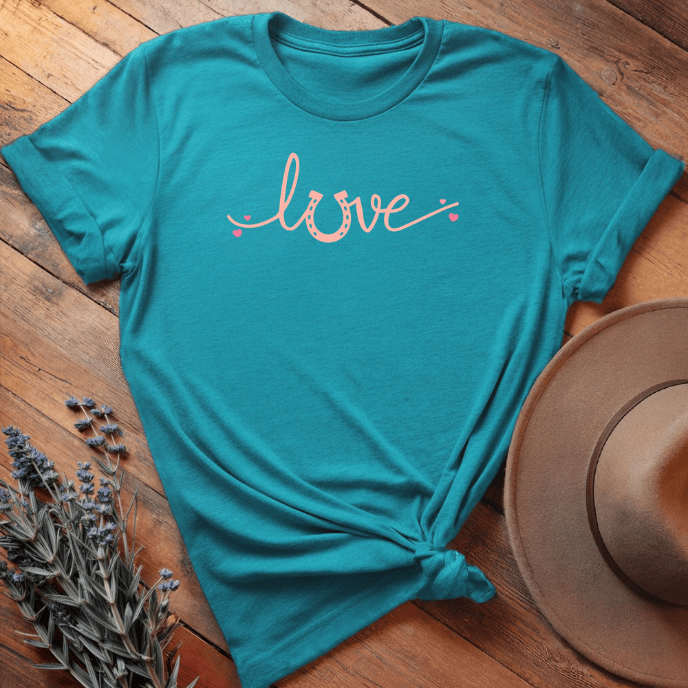 Horse Love - Premium Lightweight Tee - Aqua