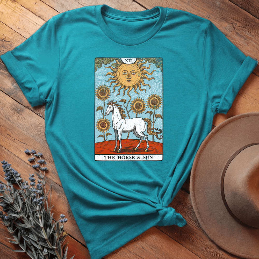 Horse Tarot Card - Premium Lightweight Tee - Aqua