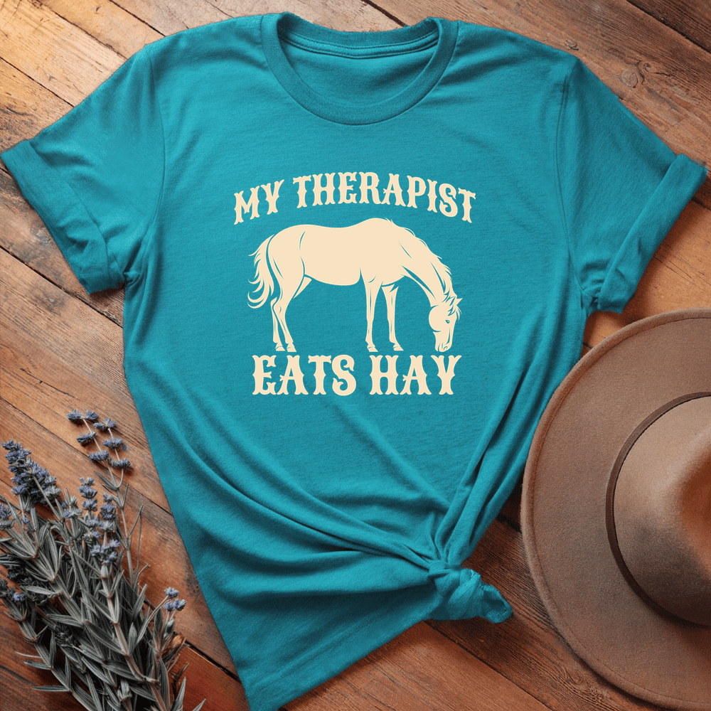 Equine Therapy - Premium Lightweight Tee - Aqua