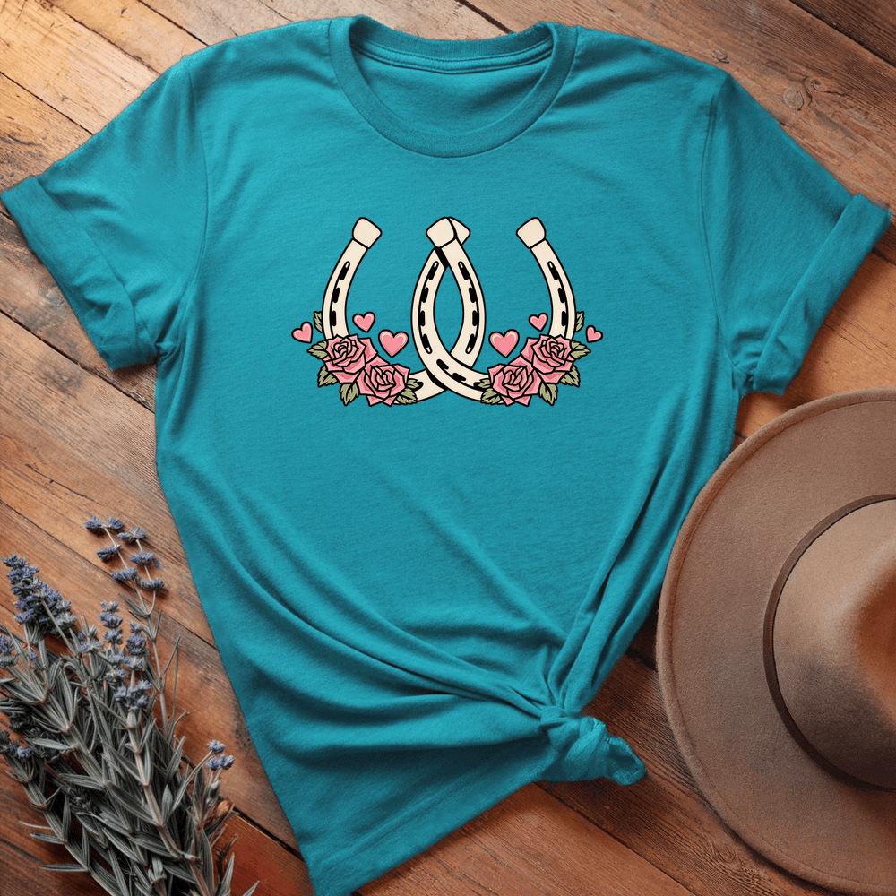 Valentine 2horseshoes Love Art Light - Aqua