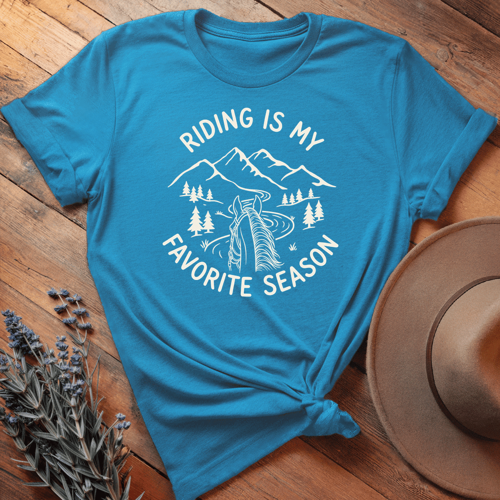Riding is my favorite season 1 - Premium Lightweight Tee - Aqua