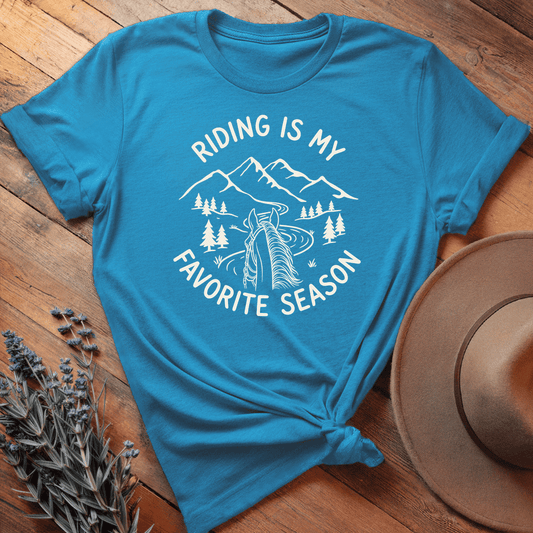 Riding is my favorite season 1 - Premium Lightweight Tee - Aqua
