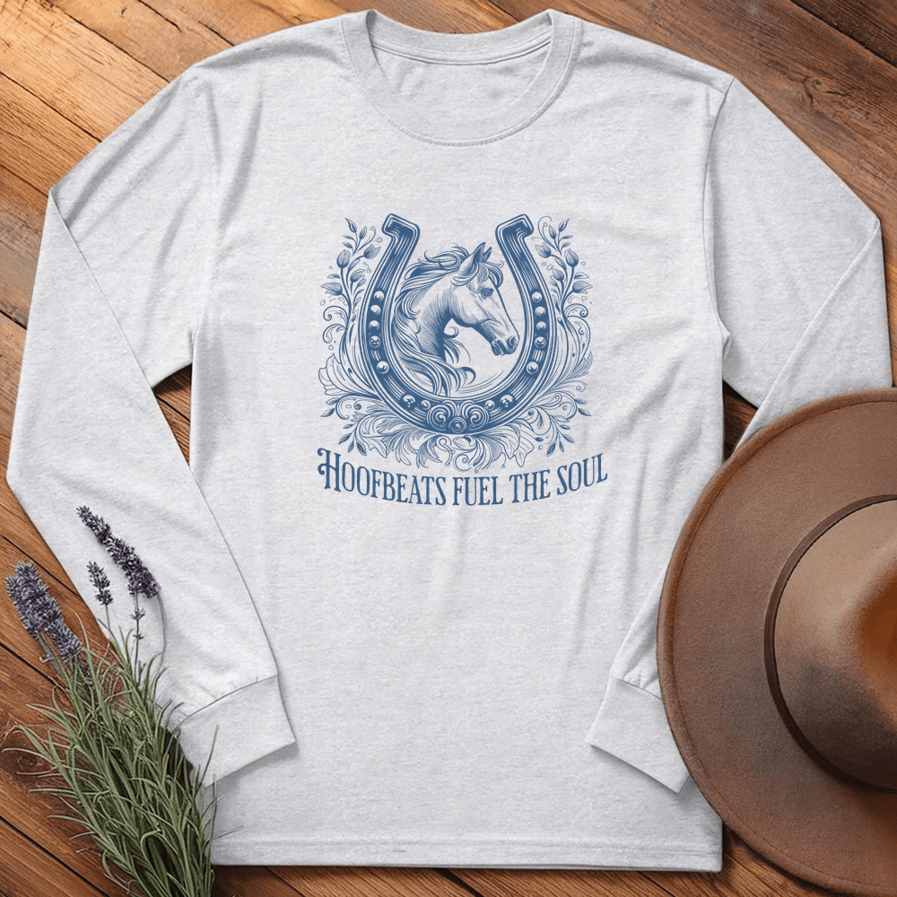 Hoofbeats fuel the Soul - Long Sleeves - Ash