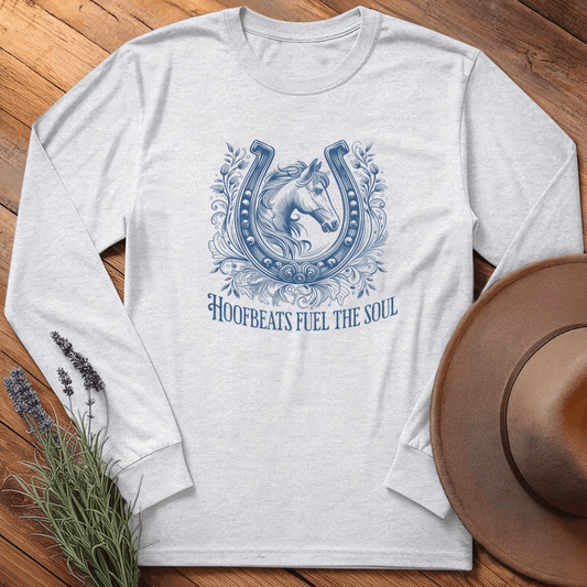 Hoofbeats fuel the Soul - Long Sleeves - Ash