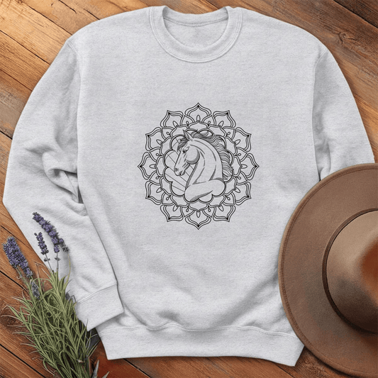 Mandala Horse Head - Sweatshirt - Ash
