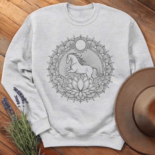 Mandala Horse - Swearshirt - Ash