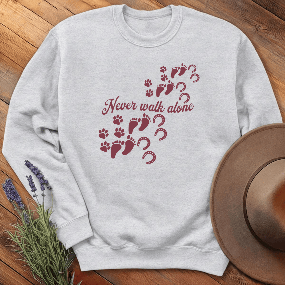 Never Walk Alone - Sweatshirt - Ash