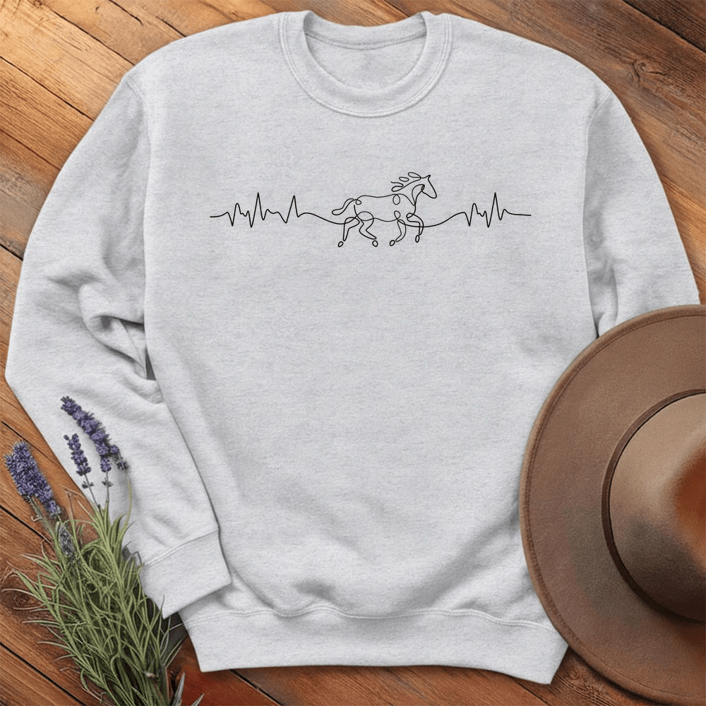 Horse Heart rate - Sweatshirt - Ash