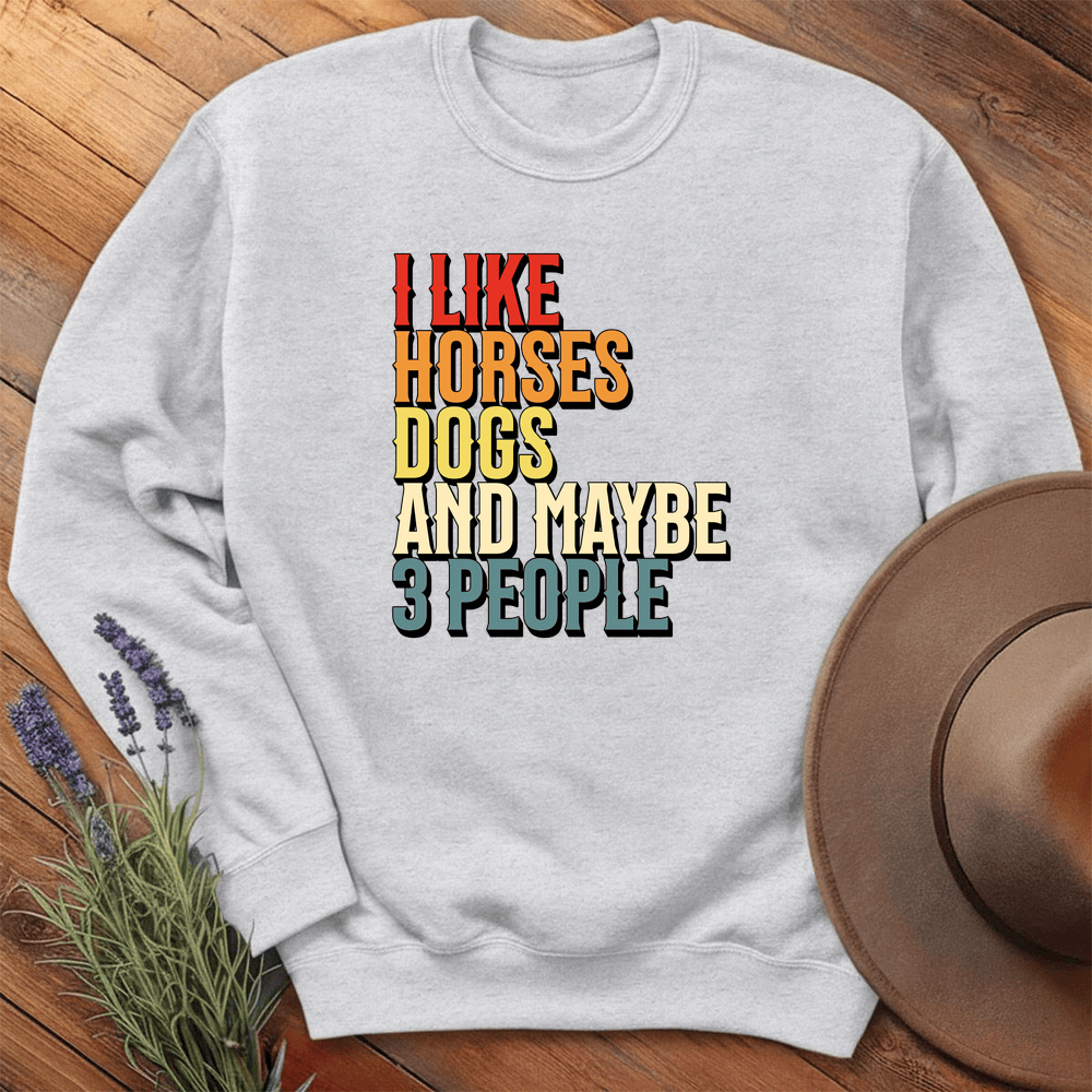 I like Horses and... - Sweatshirt - Ash