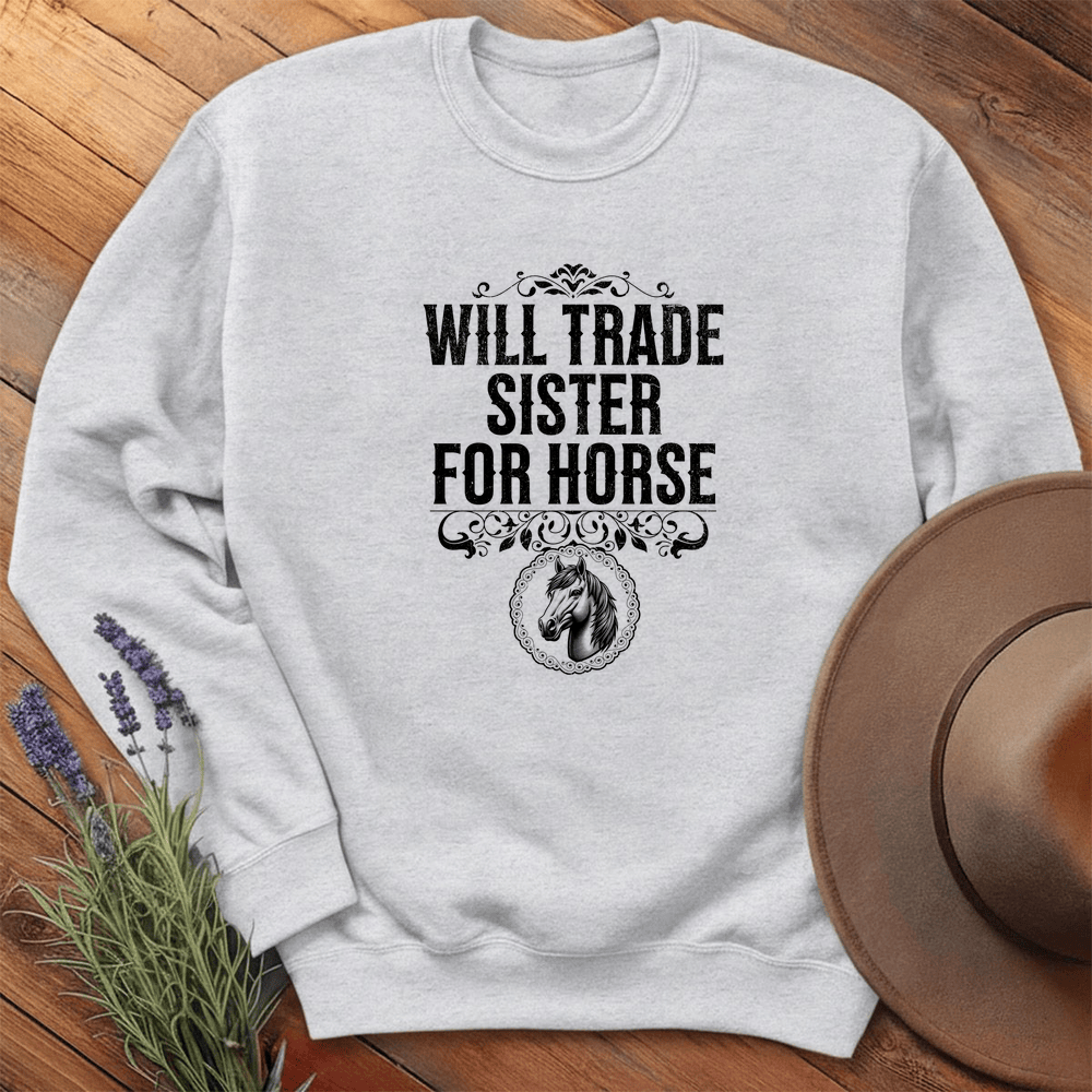 Will Trade Sister for Horse - Sweatshirt - Ash
