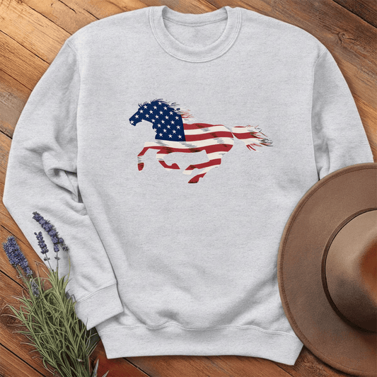 Horse USA - Sweatshirt - Ash
