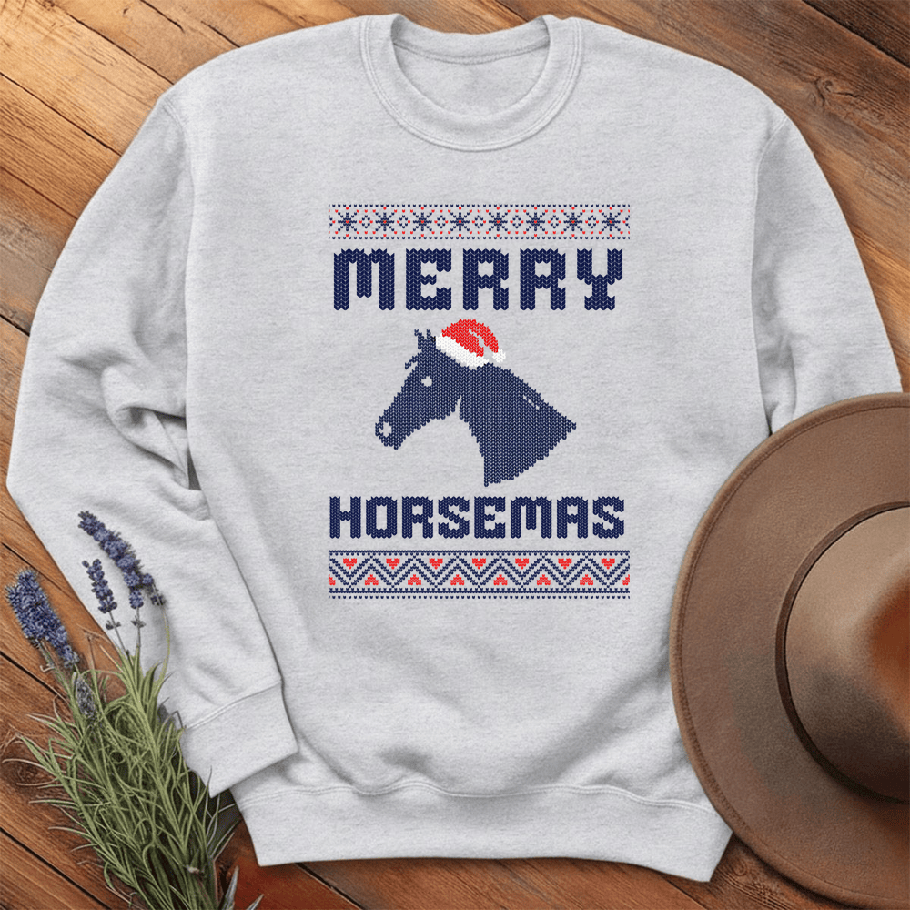 Xmas Horse Knit - Sweatshirt - Ash