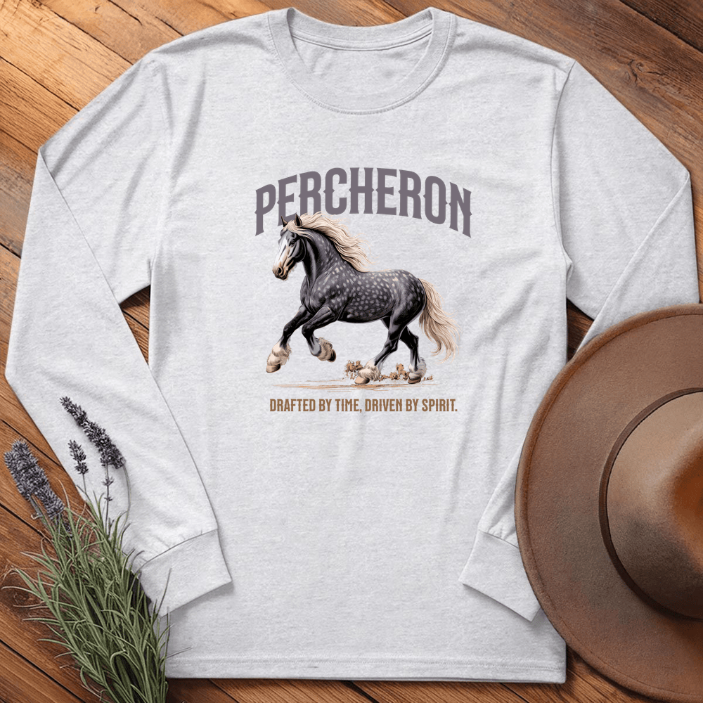Breed Spirit, Percheron - Long Sleeve - Ash
