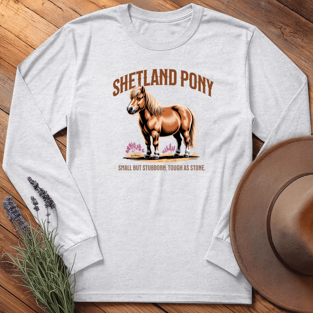 Breed Spirit, Shetland Pony - Long Sleeve - Ash