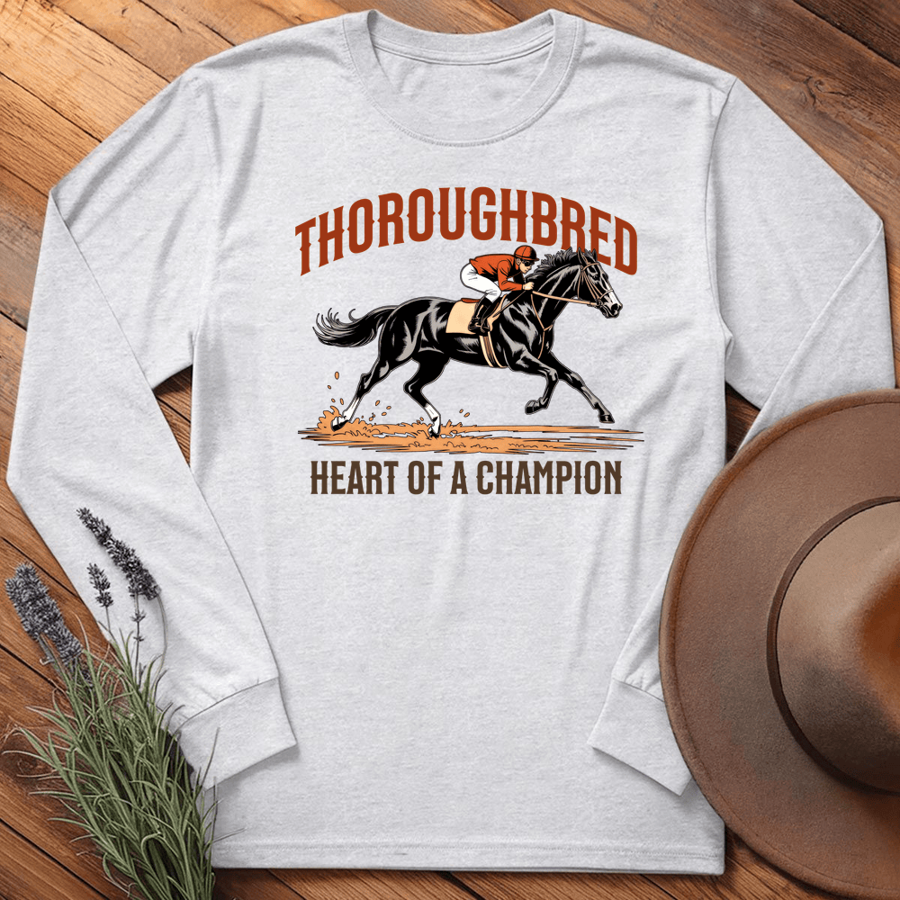 Breed Spirit, Thoroughbred - Long Sleeve - Ash