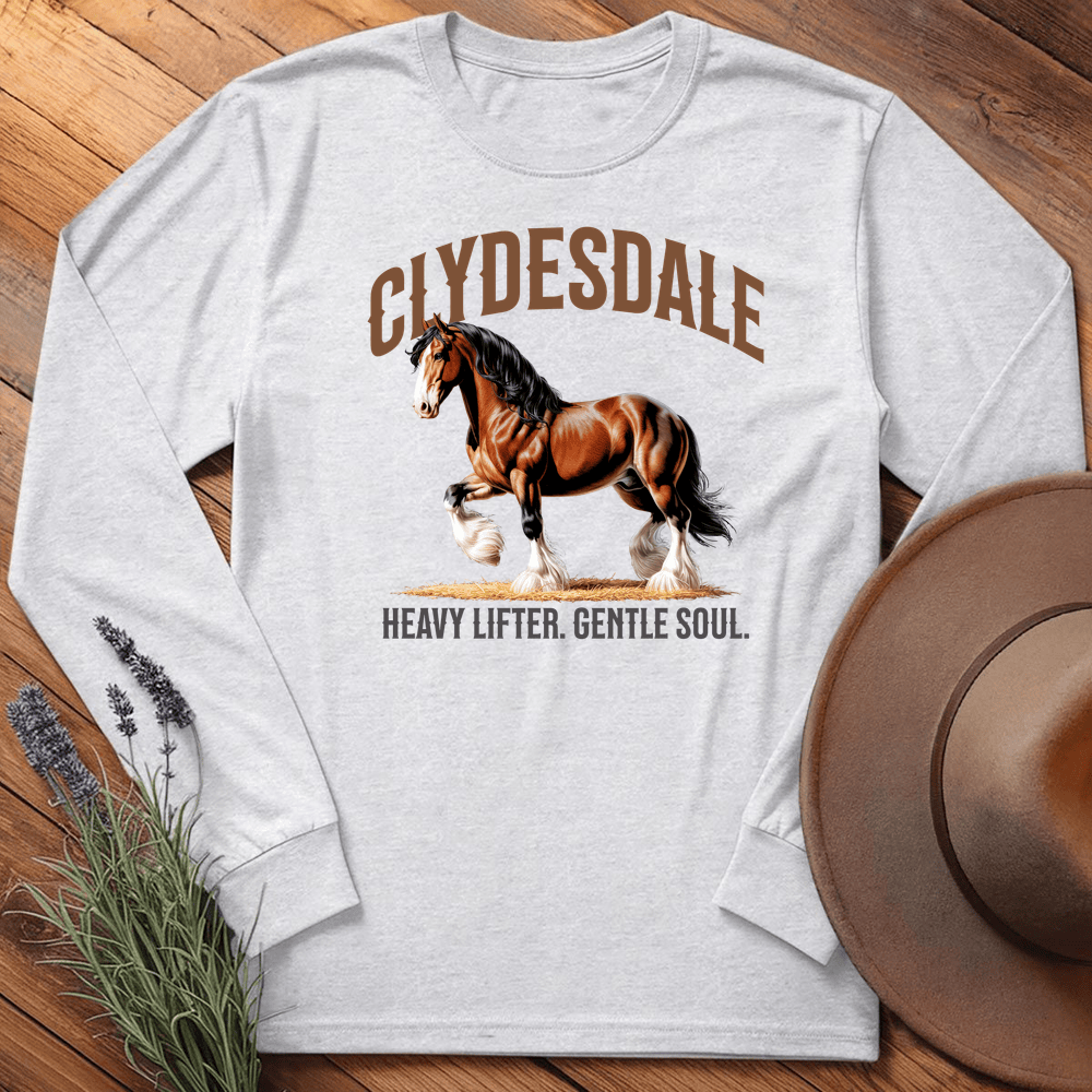 Breed Spirit, Clydesdale - Long Sleeve - Ash
