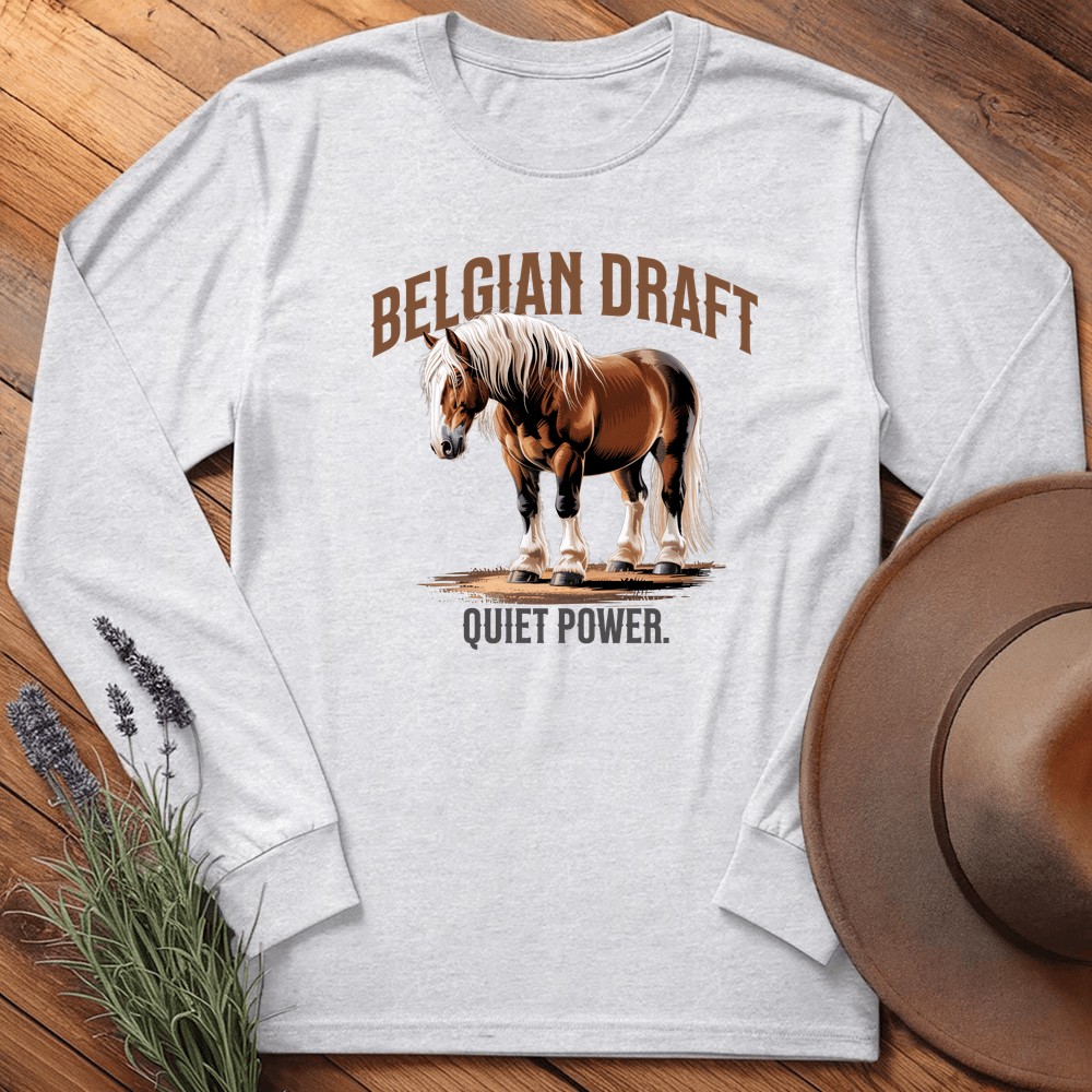 Breed Spirit, Belgian Draft - Long Sleeve - Ash