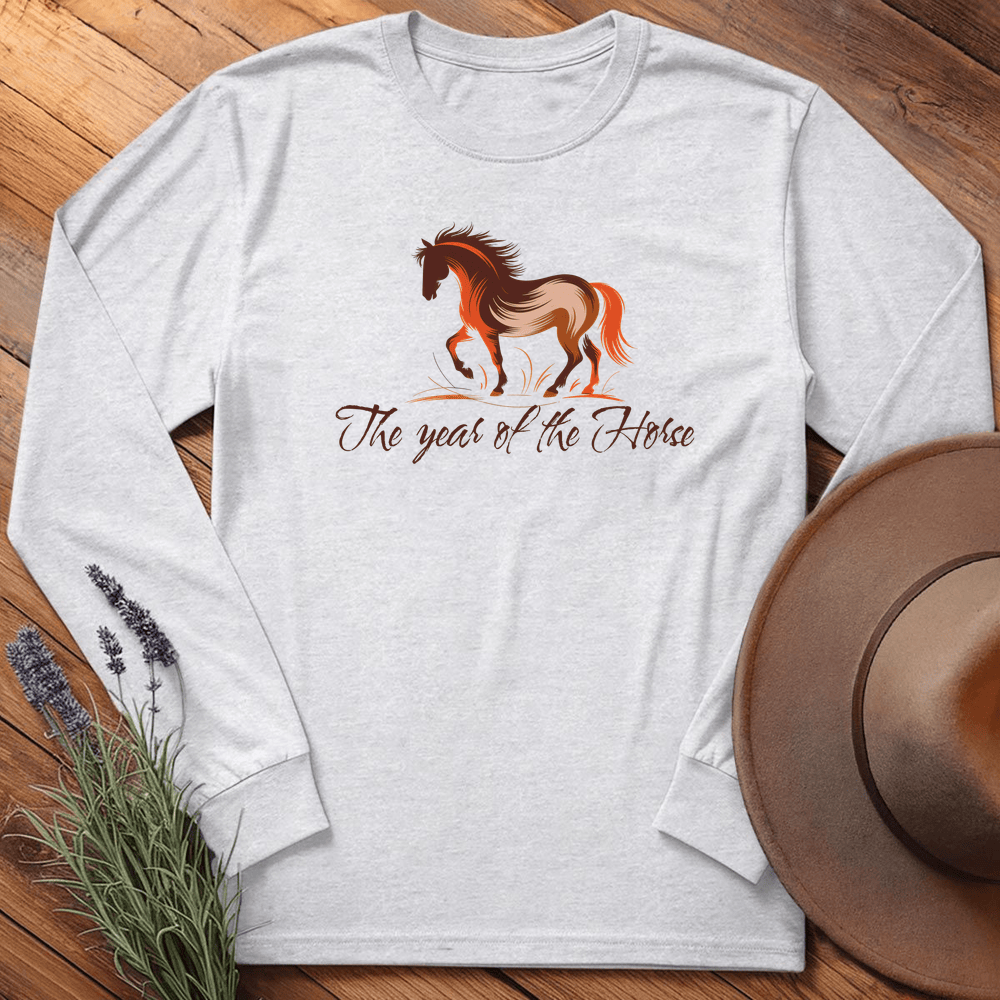 Year Of The Horse - Long Sleeve - Ash