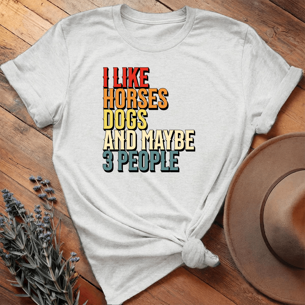 I like Horses and... - Premium Lightweight Tee - Ash