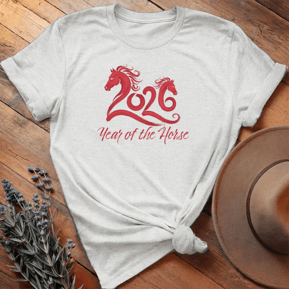 Year Of The Horse 3 - Premium Lightweight Tee - Ash