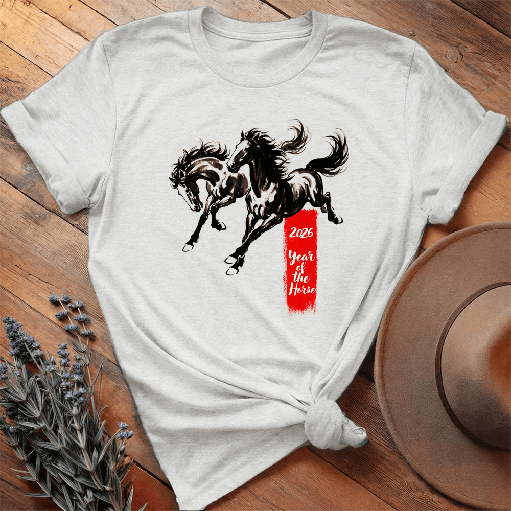 Year Of The Horse 4 - Premium Lightweight Tee - Ash