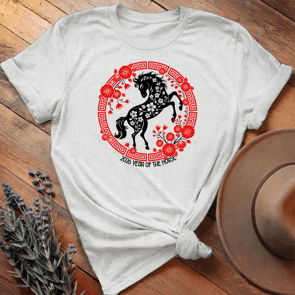 Year Of The Horse 9 - Premium Lightweight Tee - Ash