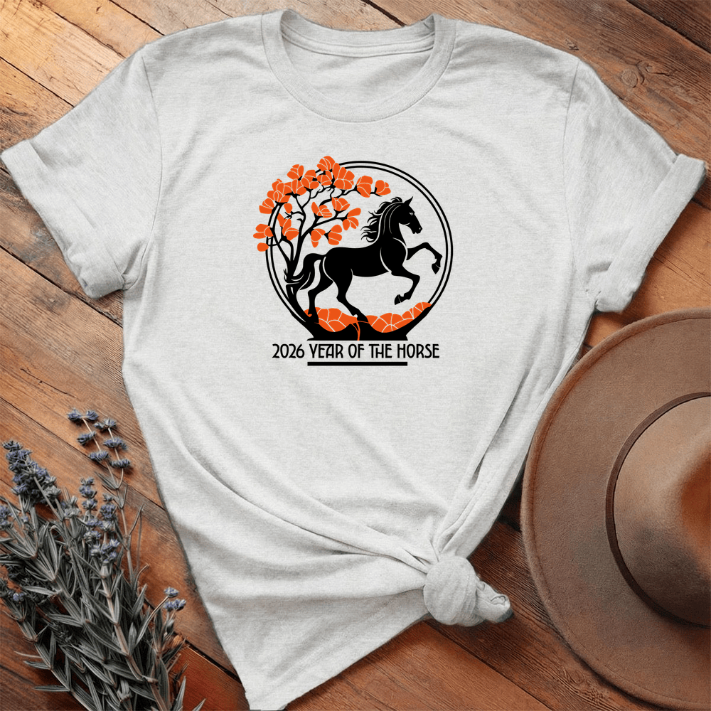 Year Of The Horse 8 - Premium Lightweight Tee - Ash