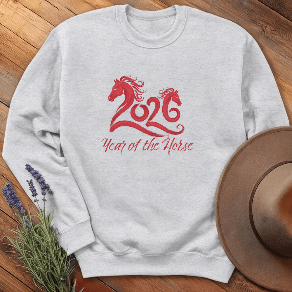 Year Of The Horse 3 - Sweatshirt - Ash