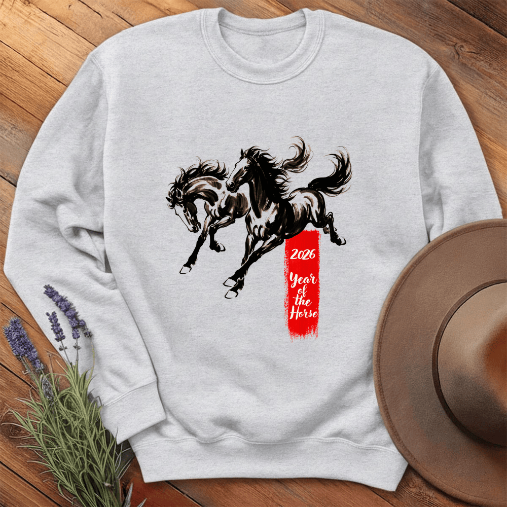 Year Of The Horse 4 - Sweatshirt - Ash