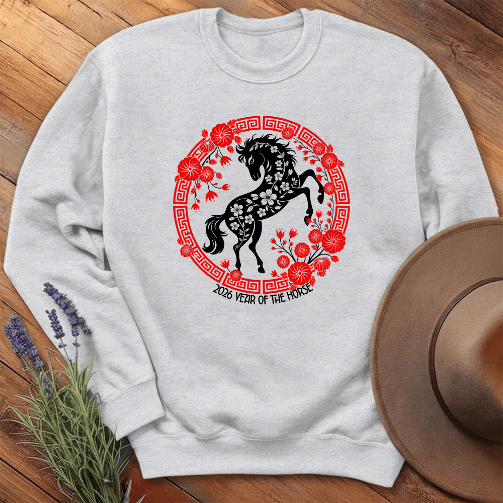 Year Of The Horse 9 - Sweatshirt - Ash