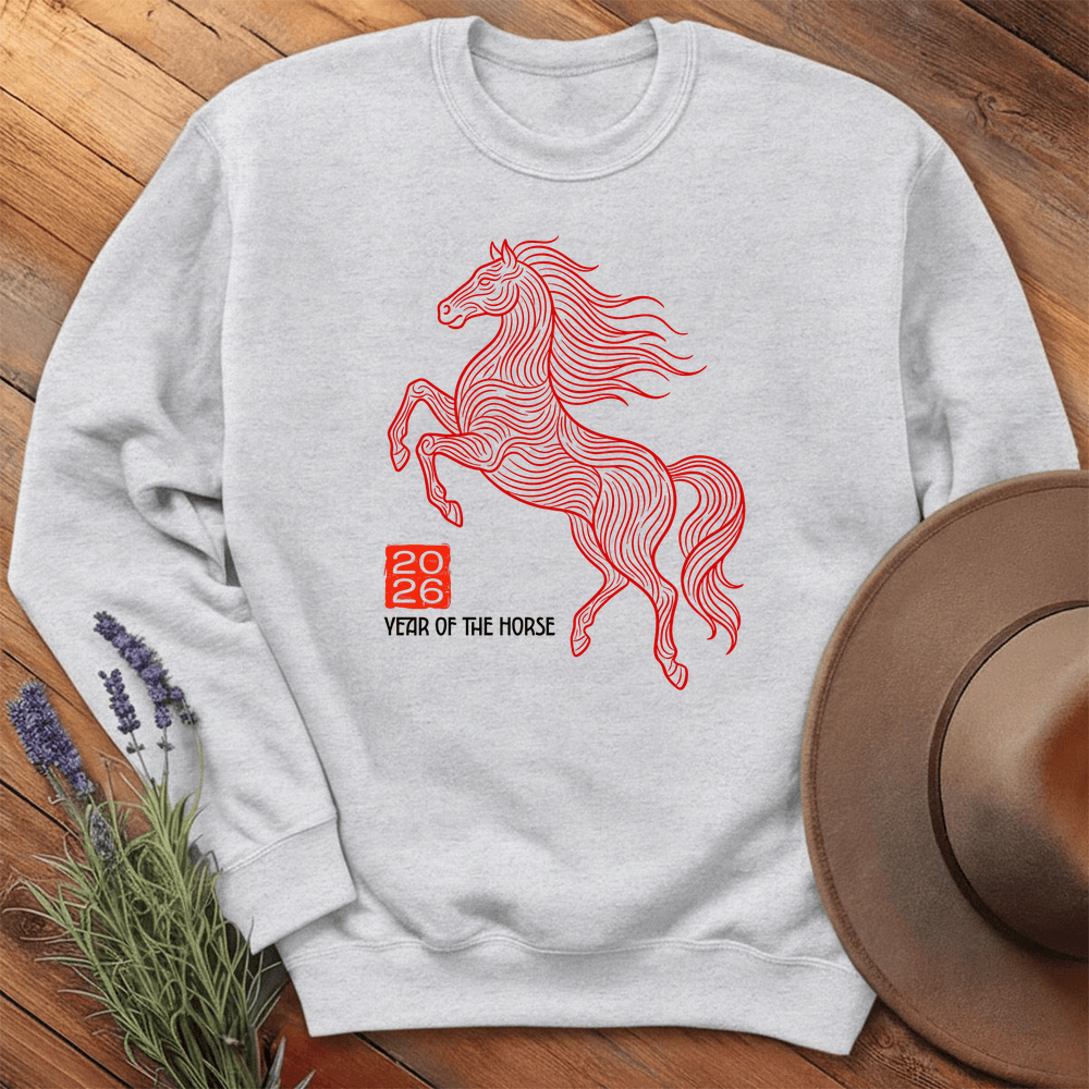 Year Of The Horse 7 - Sweatshirt - Ash