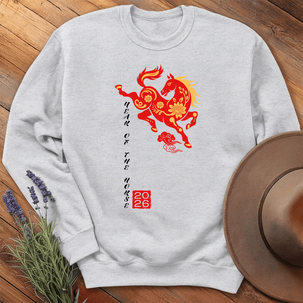 Year Of The Horse 6 - Sweatshirt - Ash