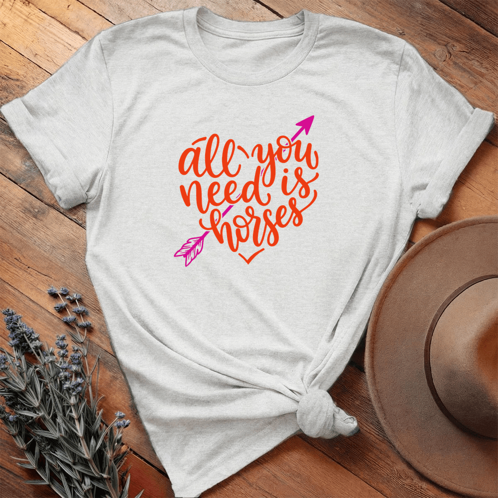 All you need is horses - Premium Lightweight Tee - Ash
