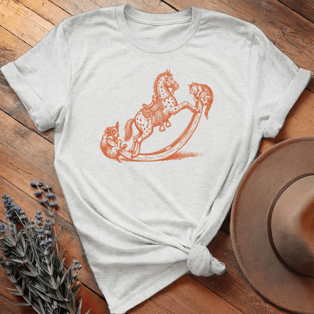 Vintage Horse Dog 7 - Premium Lightweight Tee - Ash