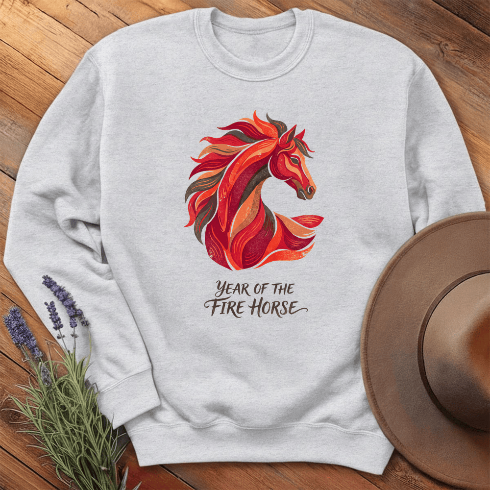 Year Of The Fire Horse 6 - Sweatshirt - Ash